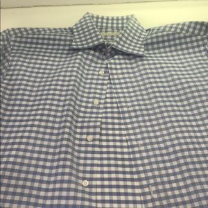 Classic blue/white casual Button down shirt clean